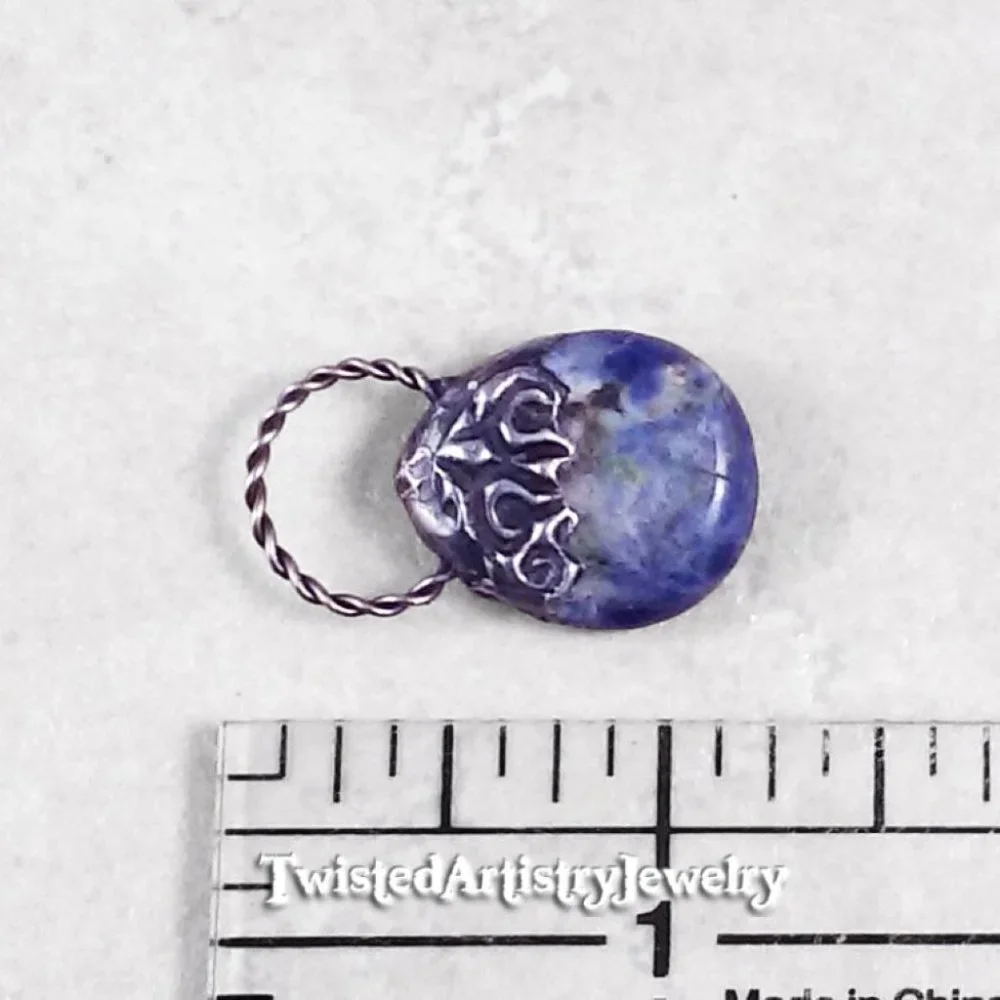 Sodalite Teardrop Pendant Necklace - Picture 6 of 6